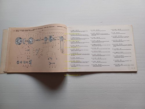 Piaggio SI 50 1979 catalogo ricambi originale spare parts catalogue
