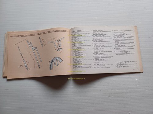 Piaggio SI 50 1979 catalogo ricambi originale spare parts catalogue