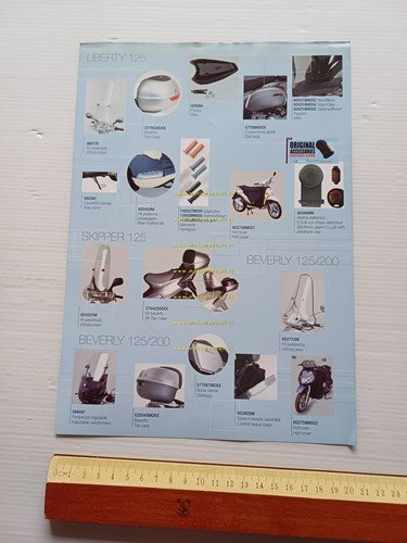 Piaggio Skipper - Beverly - Liberty accessori depliant italiano originale