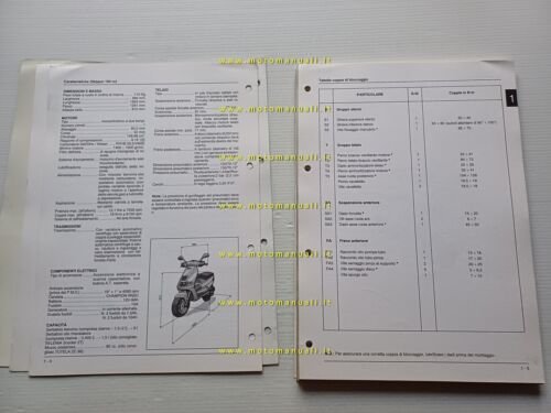 Piaggio Skipper 125 - 180 1998 manuale officina TELAIO originale …