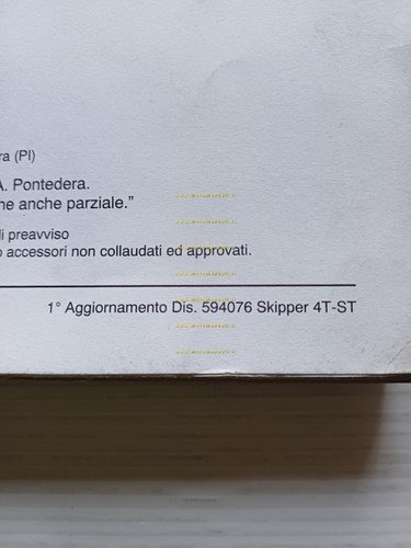 Piaggio Skipper 125 -180- 125 4T 2000 manuale officina TELAIO …