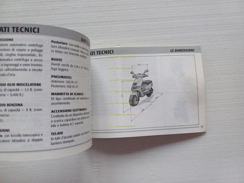Piaggio Skipper 125-150 2t 1999 manuale uso manutenzione italiano originale