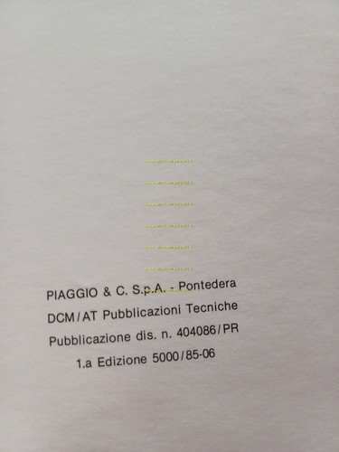 Piaggio SuperBravo 50 1985 catalogo ricambi originale