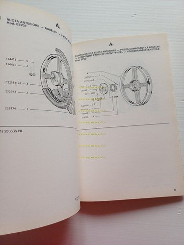 Piaggio SuperBravo 50 1985 catalogo ricambi originale