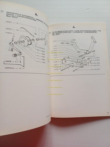 Piaggio SuperBravo 50 1985 catalogo ricambi originale