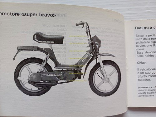 Piaggio Superbravo 50 1986 manuale uso manutenzione libretto italiano originale
