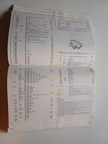 Piaggio tutti modelli Vespa Ape Ciclom. 1947-87 elenco generale catalogo …