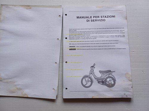 Piaggio Velofax 50 1995 manuale officina italiano originale
