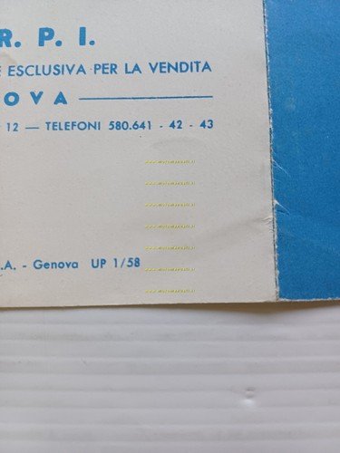 Piaggio Vespa 125 1958 depliant italiano originale