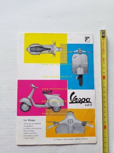 Piaggio Vespa 125 1962 depliant originale brochure