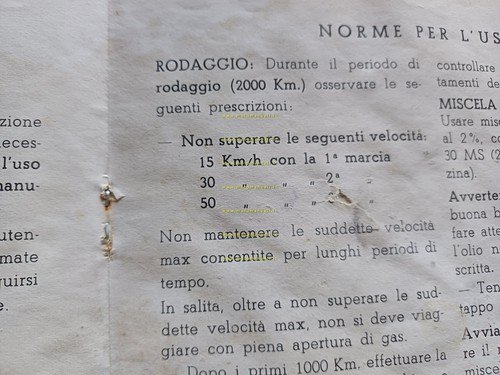 Piaggio Vespa 125 2% manuale uso manutenzione libretto originale