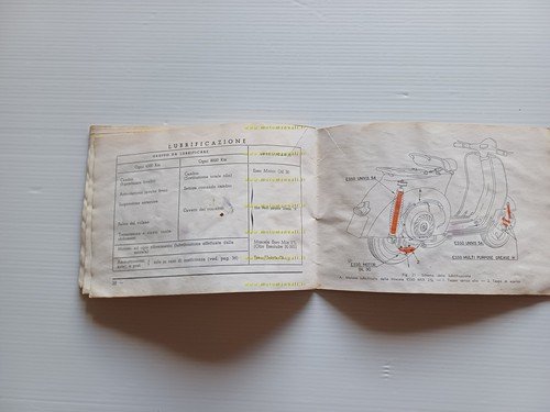 Piaggio Vespa 125 2% manuale uso manutenzione libretto originale