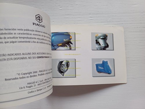 Piaggio Vespa 125 ET4 2000 manuale uso manutenzione originale PORTOGHESE