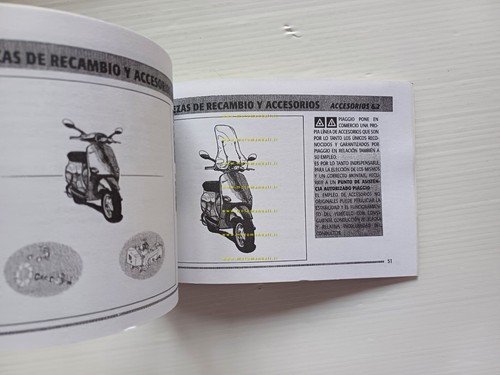 Piaggio Vespa 125 ET4 2000 manuale uso manutenzione originale SPAGNOLO