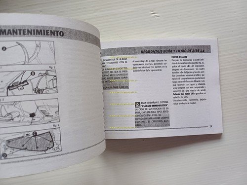 Piaggio Vespa 125 ET4 2000 manuale uso manutenzione originale SPAGNOLO