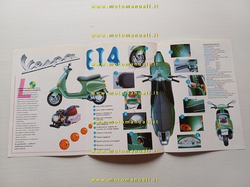 Piaggio Vespa 125 ET4 2002 depliant ITALIANO originale