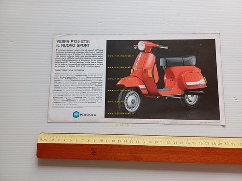 Piaggio Vespa 125 ETS 1984 depliant italiano originale