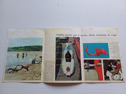 Piaggio Vespa 125 GT 1967 depliant originale italiano