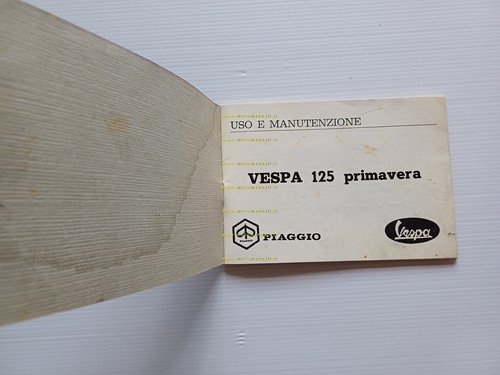 Piaggio Vespa 125 Primavera 1970 manuale uso manutenzione libretto originale
