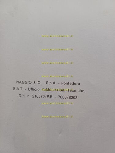 Piaggio VESPA 125 PRIMAVERA ET3 -50 R-50 SPECIAL 1982 manuale …