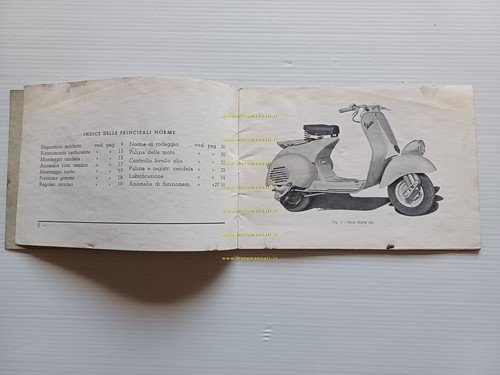 Piaggio Vespa 125 VN1T - VN2T manuale uso manutenzione libretto …