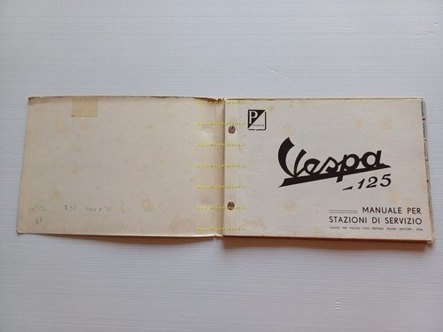 Piaggio Vespa 125 VNA 1957 manuale officina italiano originale