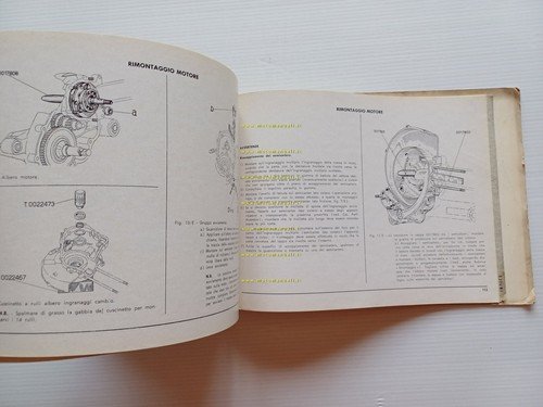 Piaggio Vespa 125 VNA 1957 manuale officina italiano originale