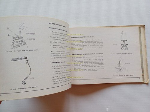 Piaggio Vespa 125 VNA 1957 manuale officina italiano originale