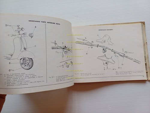 Piaggio Vespa 125 VNA 1957 manuale officina italiano originale