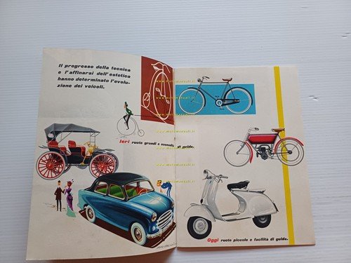 Piaggio Vespa 150 1956 depliant originale italiano