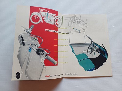 Piaggio Vespa 150 1956 depliant originale italiano