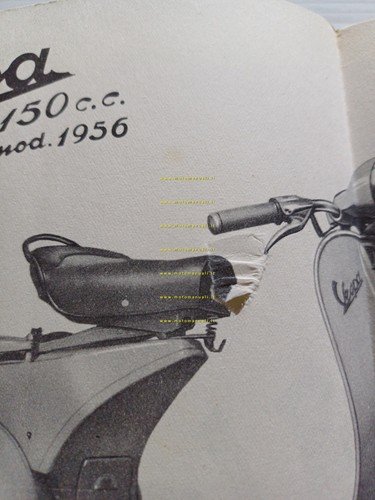 Piaggio Vespa 150 1956 depliant originale italiano