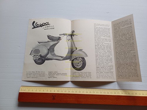 Piaggio Vespa 150 1956 depliant originale italiano