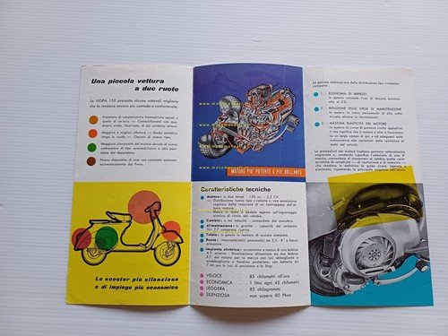 Piaggio Vespa 150 1959 depliant originale italiano