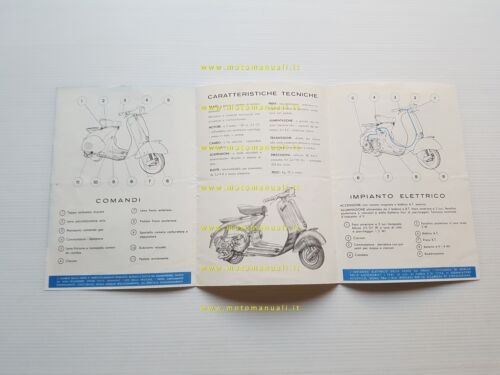 Piaggio Vespa 150 vb1t 1957 depliant originale italiano