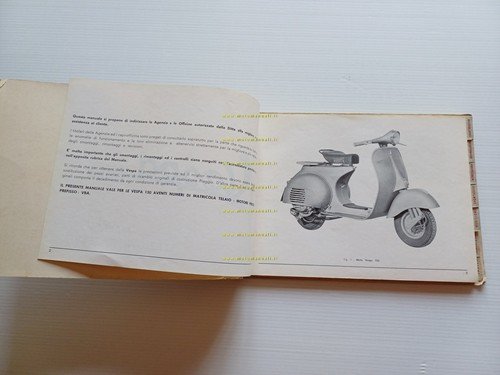 Piaggio Vespa 150 VBA 1958 manuale officina italiano originale
