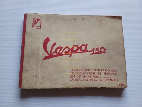 Piaggio Vespa 150 VBA catalogo ricambi originale