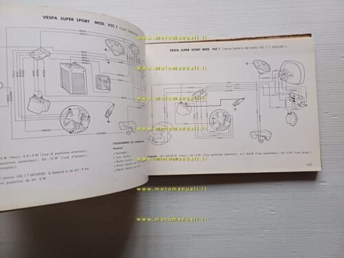 Piaggio Vespa 180-150-125-50 1968 manuale officina originale workshop manual