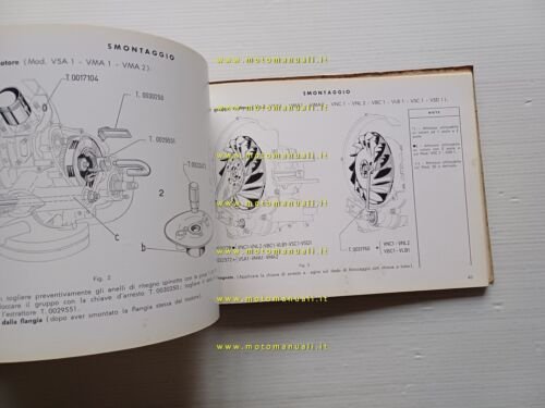 Piaggio Vespa 180-150-125-50 1968 manuale officina originale workshop manual