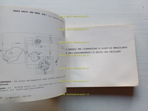 Piaggio Vespa 200-180-150-125-90-50 1972 manuale officina originale shop manual