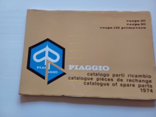 Piaggio Vespa 50 - 90 - 125 Primavera 1974 catalogo …
