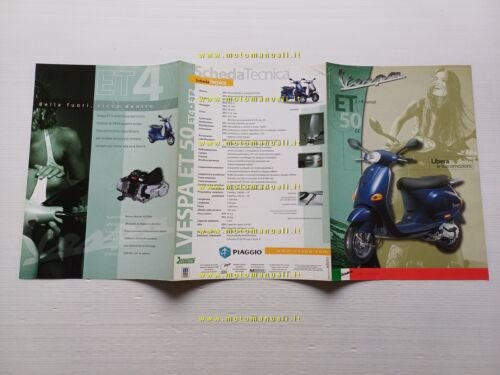 Piaggio Vespa 50 ET2- ET4 depliant italiano originale