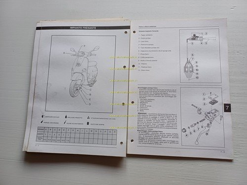 Piaggio Vespa 50 ET2 1997 manuale officina TELAIO originale