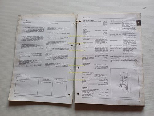 Piaggio Vespa 50 ET2 1997 manuale officina TELAIO originale