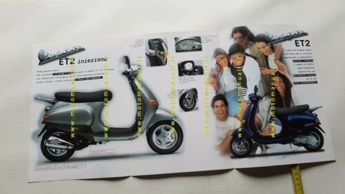 Piaggio Vespa 50 ET2 iniezione 2000 depliant originale ITALIANO brochure