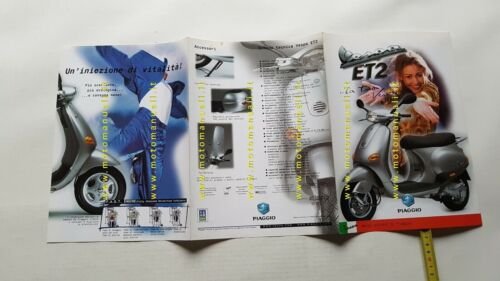Piaggio Vespa 50 ET2 iniezione 2000 depliant originale ITALIANO brochure