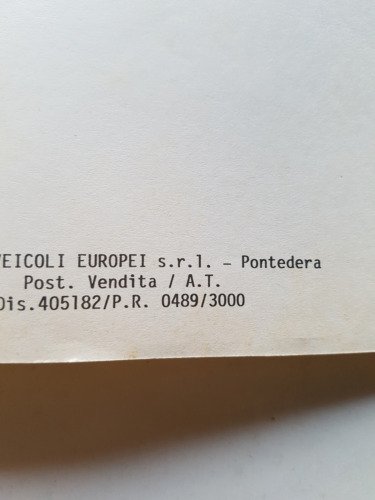 Piaggio VESPA 50 N Speedmatic '89 varianti manuale officina Plurimatic …