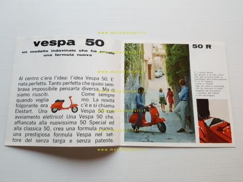 Piaggio Vespa 50 r - Special - Elestart 1970 depliant …