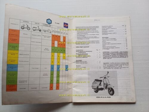 Piaggio Vespa 50 Rush 1988 manuale officina italiano originale workshop …