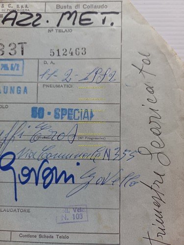 Piaggio Vespa 50 Special anni 80 libretto tessera garanzia NUOVO …